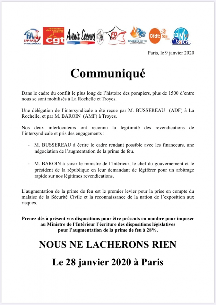 Manifestation le 28 janvier à Paris