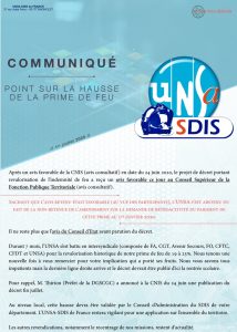 Communiqué : l'avis du CSFPT pour la réévaluation de la prime de feu !