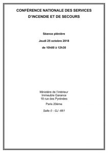 thumbnail of Dossier séance plénière CNSIS 25 octobre 2018